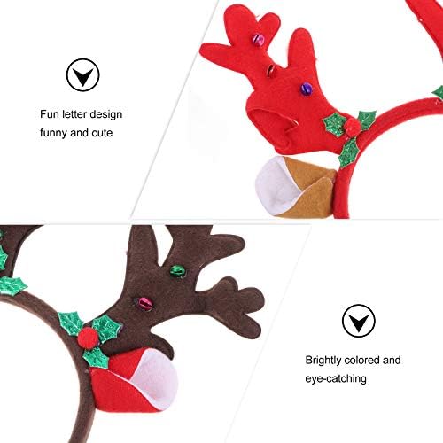 2 елемента Декоративни Панделки За Коса Вечерни Подпори За Фотосесия на Коледна Прическа От Рога на Елени Начало