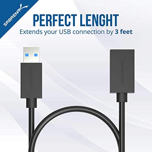 Зарядно устройство за външен твърд диск Sabrent USB 3.0 SATA + удлинительный кабел USB 3.0 22AWG 3 метра