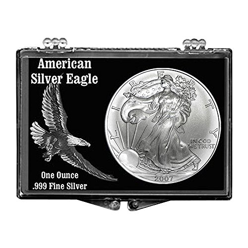 2007 Сребърен Орел С Притежателя на Black Eagle Snaplock и За 1 долар, Диамант, Без Циркулация на