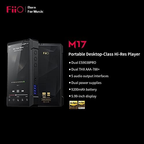 FiiO M17 MP3/MP4 Плейър Музикален Плейър с висока Резолюция, Bluetooth Преносим Настолен аудио плейър 6,3 мм