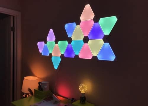 Триъгълни Светлинни Панели LIFORVE с Wi-Fi и дърворезби, умни триъгълни стенни лампи RGBW, 16 М + Цветни led