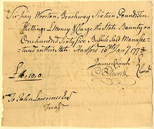 Оливър Эллсворт подписана Заповед за изплащане на плащане за Войната за независимост