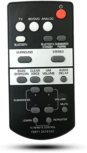 Преносимото дистанционно управление, Съвместими със системата на звуковия панел Yamaha YAS203 FSR71 ZK72120