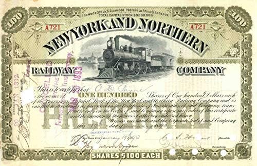 O. H. Payne - Ню Йорк и Northern Railway Co. - Склад за сертификат
