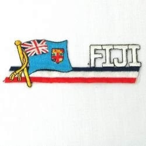 Близък приятел на Фиджи Дума Флаг на Страната Желязо на Нашивке Икона на Стопанските .. 1,5 Х 4,5 инча Нов ...