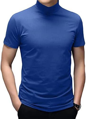 Hrbtens / Мъжки Основни Блузи с Къс ръкав, Удобни Ежедневни Обикновена Дебнещ Стрейчевые Тениска, Пуловер с