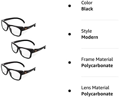 Защитни очила Kleenguard Маверик с вградени странични плочи (3 чифта) (49309 Прозрачни фарове за лещи в черна