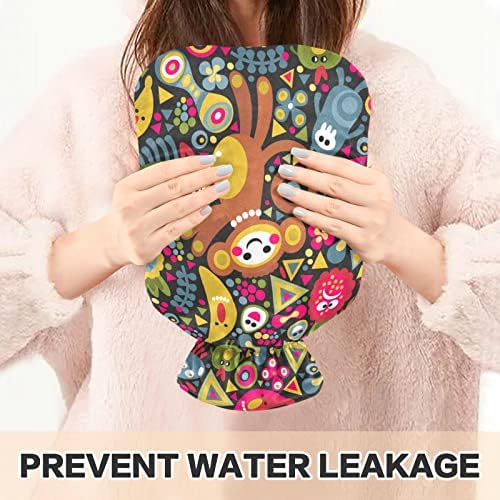 Бутилки с гореща вода с Капак Monkey Hot Water Bag за Облекчаване на болка, Наранявания, при Крампи, Горещи