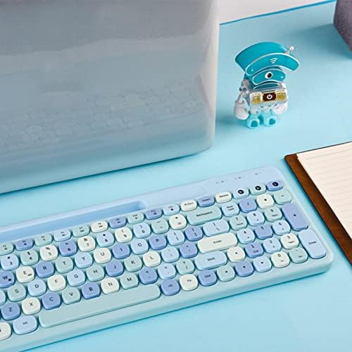 Цветни Bluetooth Клавиатура GOWENIC, Компактна Безжична Клавиатура за пишеща машина, Преносима 100 Ключови за