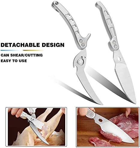 Сиви Кухненски Ножици с набор от Домакински Ножици