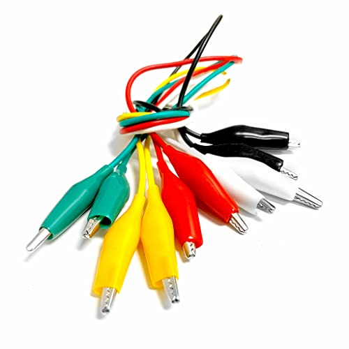 Набор от тестови кабели 10 и 5 цвята и щипки тип Крокодил, 17 инча (1 опаковка)