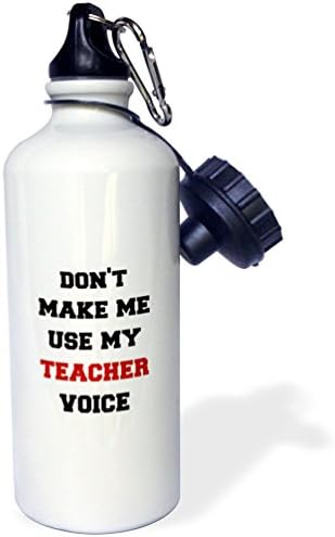 3dRose Не заставляй мен да се говори глас на учителя-Спортна бутилка за вода, 21 унция, 21 унция, Многоцветен
