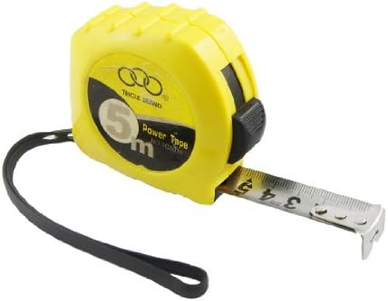 Aexit Жълт 5 М Инструменти и Подобрения в Дома Самоубирающаяся Стоманена Линийка Лента Метрични Измервателни