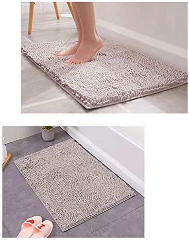 Луксозен килим Walbest от шенилна за баня, два вида идеален за избора на размера за бързо усвояване и възстановяване,