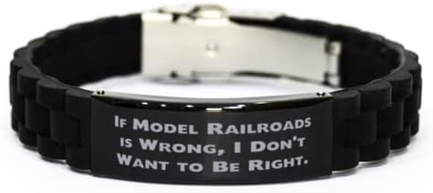 amangny Добър модел на Железниците, Черно Гривна със закопчалка-Глайдлоком, Ако Моделът на железниците неправилно,