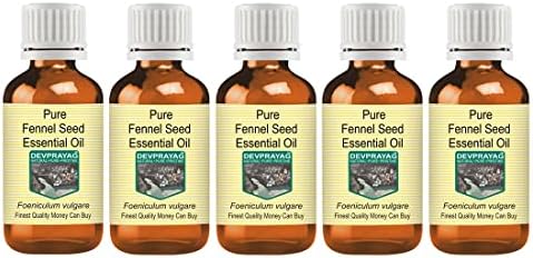 Чисто етерично масло от семена на копър Devprayag (Foeniculum vulgare) Парна дестилация (опаковка от пет парчета)