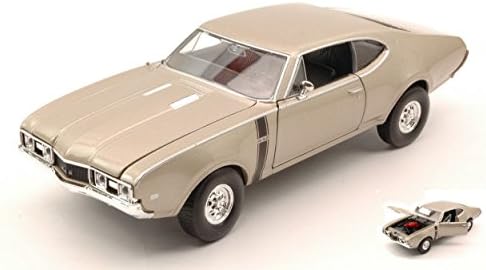Мащабна модел на Welly, съвместима с Олдсмобил 442 1968 Светло-златист цвят 1:24 WE24024GD