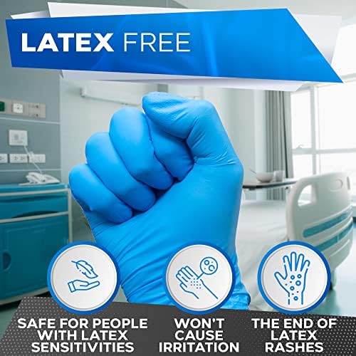 Protect Best BODYGUARD - Наблюдение ръкавици за еднократна употреба нитриловые сини, с дебелина 4 Mils, Медицински,