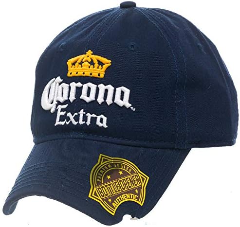Бира Corona Корона с Бродирани Логото на Обичайната Регулируема Синя бейзболна шапка Унисекс възстановяване