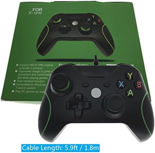 Контролер Whiteoak Xbox One, USB Жична Геймпад, Игри и Джойстик Joypad с пълна вибрация за Xbox One S, X, Steam,